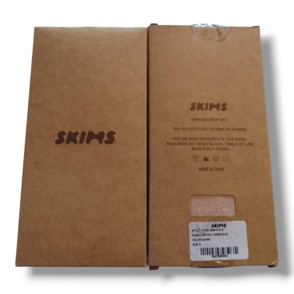 Skims Everyday Crew Socks - Ochre - Picture 3 of 3